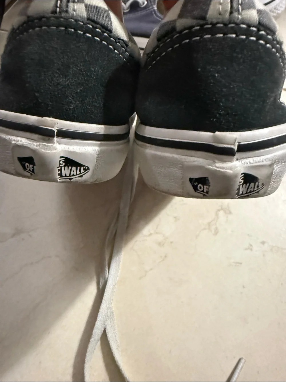 Vans Kids Checkerboard Old Skool Sneakers - Black & White size 13 kids GUC